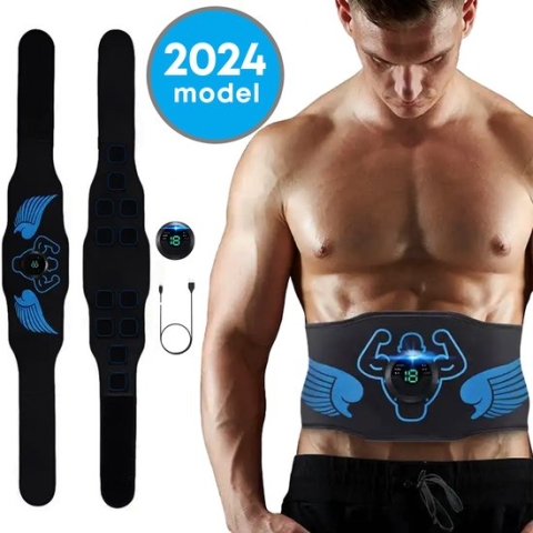 YUGN EMS Trainer Belt - Elektronische Spierstimulator - Buikspiertrainer - Trainingsriem - Cadeautip