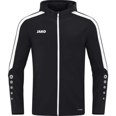 JAKO Power Jas met Capuchon Zwart Maat L