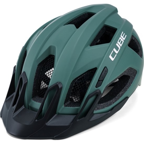 CUBE Fietshelm Quest - Racefiets helm - 15 Ventilatiegaten - SNAP 360 Fit System - Met LED-lamp - Verstelbaar - 52-57 cm - M - Matt Groen