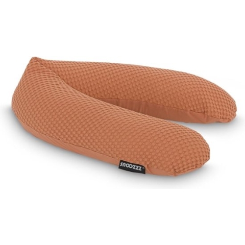 Snoozzz Voedingskussen Zwangerschapskussen Zijslaapkussen Premium kwaliteit - 185 cm - microparel vulling - luxe verpakking - Wafel Savanna