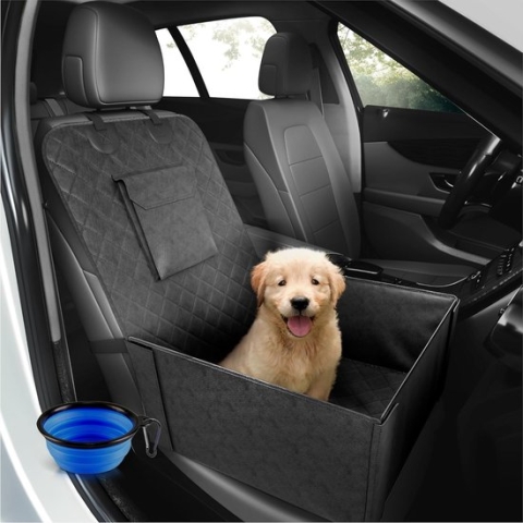 Hondendeken Auto Beschermdeken Achterbank Kofferbak met Transportzakken - Hond Bescherming Autostoel Tegen Vervuiling Kofferbakbeschermer Hoge Zijkanten, Hondenkleed Zacht Antislip Waterdicht Wasbaar (passagiersstoel)