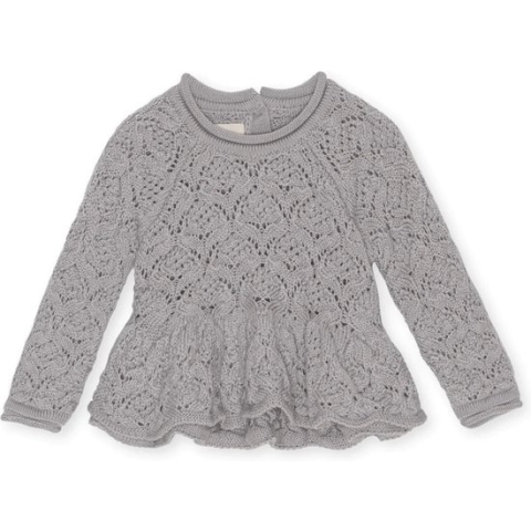 Konges Sløjd - Cabby Shirt met Kant Quarry Blue - Trui - Quarry Blue92