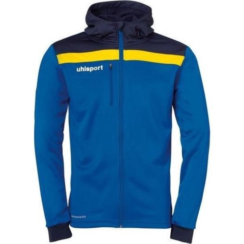 Uhlsport Offense 23 Multi Hood Jacket Kind Azuurblauw-marine-Limoengeel Maat 164