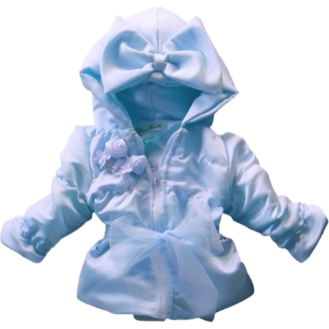 Maat 134 Zomerjas blauw met steentjes en glitter jas baby en kind kinderJas babyblauw