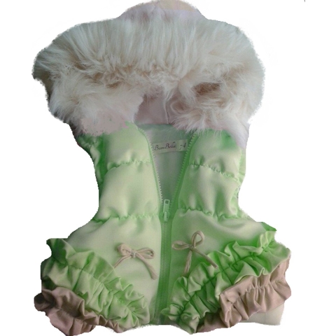 Maat 86 Bodywarmer met imitatiebont voor baby en kind zomerjas met strikjes en ruches