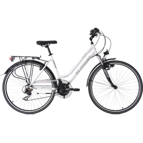 Ks Cycling Fiets 28 inch dames trekkingfiets Montreal 21 versnellingen -