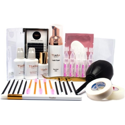 TSARA Starters pakket Wimperextensions - MEDIUM - Starterskit - Wimper benodigdheden - Professioneel - lijm - wimpers