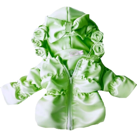 Maat 116 Zomerjas fel groen met steentjes en glitter jas baby en kind kinderJas