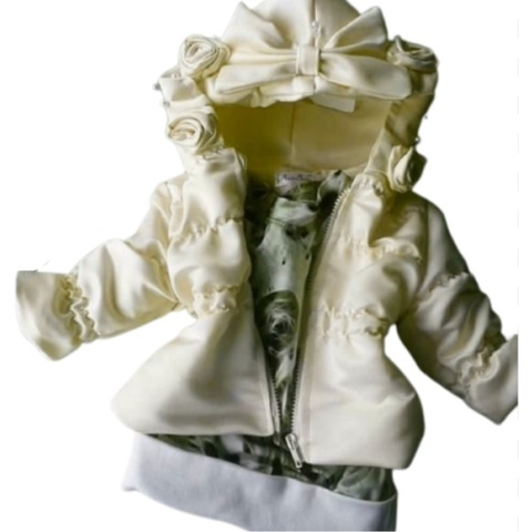 maat 98 creme zomerjas met glitter jasje voor baby jas zomer glitter strikjes roosjes voorjaar jas babyjas
