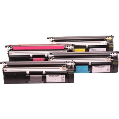 Set 4x ABC huismerk toner geschikt voor Konica Minolta Magicolor 2400W 2400 2430DL 2430 Desklaser 2450 2450D 2450DX 2450PS 2480MF 2480 2490MF 2490 2500W 2530 2530DL