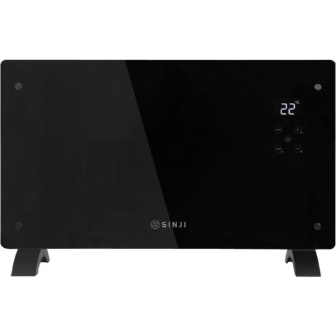 Sinji Electrische Convectorkachel - Paneelverwarming Radiator - 1500 Watt - Smart App - Ingebouwde Thermostaat - 20m² - Vrijstaand/Wandmontage - Zwart