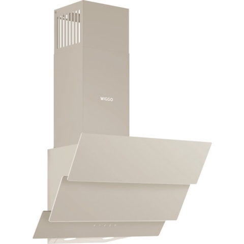 Wiggo WE-E533G(C) - Schuine Afzuigkap - 50 cm - Creme Triple Glas - LED verlichting - Touch Control