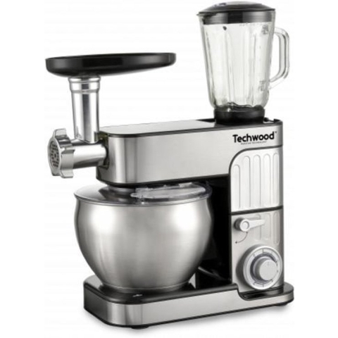 Techwood RVS Keukenmachine TRO-1726 – 3-in-1 - Mixen - Blender – Vleesmolen