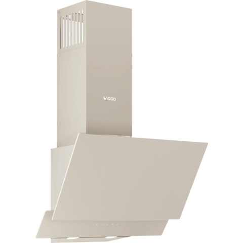 Wiggo WE-E523G(C) - Schuine Afzuigkap - 50 cm - Creme Dubbel Glas - LED verlichting - Touch Control