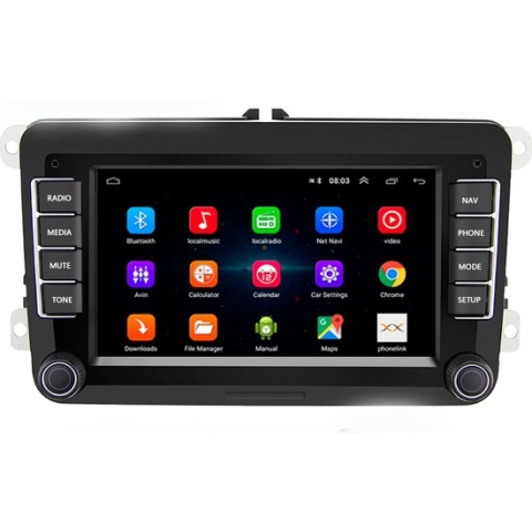 Boscer® Autoradio - Geschikt voor Volkswagen, Skoda & Seat - Apple Carplay & Android Auto (Draadloos) - Android 10 - Navigatiesysteem - 7 Inch HD scherm - Achteruitrijcamera & Externe Microfoon