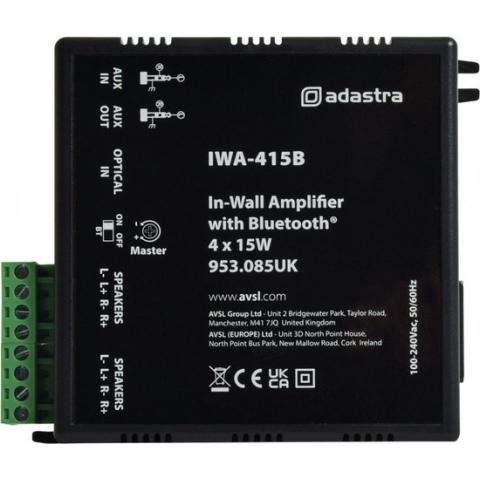 Adastra IWA415B bluetooth 4.0 stereo versterker module 4x 15W