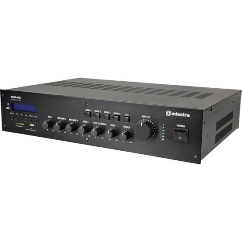 Adastra RM240D 100v 4 zone versterker BT/USB/SD/DAB+ 240W