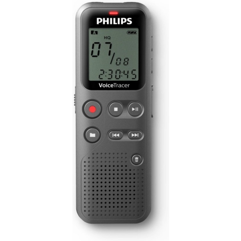Philips DVT1115 VoiceTracer Audiorecorder Grijs
