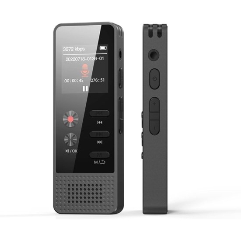 Draadloze Dictafoon Recorder met Bluetooth - Spraakactivering - Hoge Geluidskwaliteit - Handsfree Opnemen - Compact en Draagbaar - Lange Batterijduur