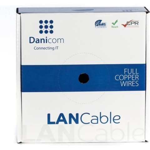 DANICOM CAT6 FTP 50 meter internetkabel op rol soepel - PVC (Fca) - netwerkkabel