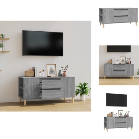 vidaXL TV Meubel Scandinavisch Grijs Sonoma Eiken - 102x44.5x50 cm - Kast