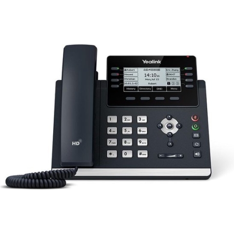 IP telefoon Yealink YEA_B_T43U 3,7" Zwart