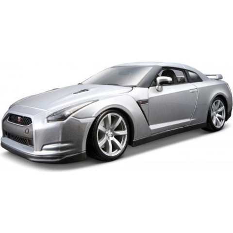 2009 Nissan GT-R R35 (Zilver) (30 cm) 1/18 Bburago - Modelauto - Schaalmodel - Model auto - Miniatuurautos - Miniatuur auto