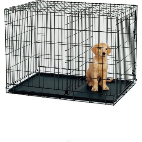 Hondenbench 2 deurs kamerkennel Bench met Tussenschot Benchverkleiner - 91 x 57 x 64 CM