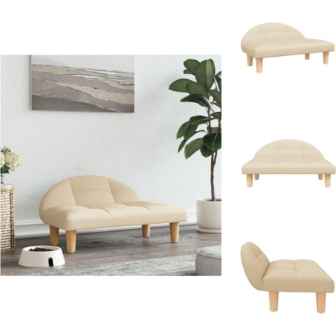 vidaXL Hondenbank - Comfort - Hondenbed - 70 x 52 x 30 cm - Crème - Dierenkussen