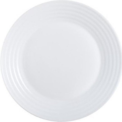 24x stuks Dessert/gebaksbordjes wit glas 19 cm - Kleine glazen bordjes - Tafel dekken