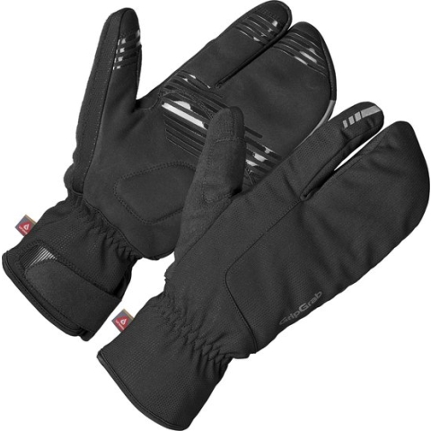 GripGrab - Nordic 2 Windproof Strenge Winter Lobster Fietshandschoenen - Zwart - Unisex - Maat XL