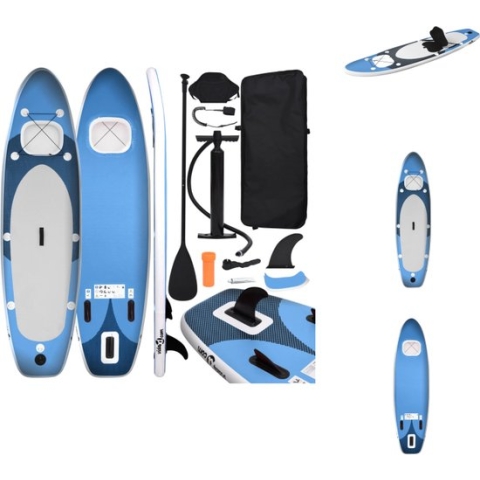 vidaXL SUP opblaasbaar - 300 x 76 x 10 cm - zeeblauw - PVC - SUP board