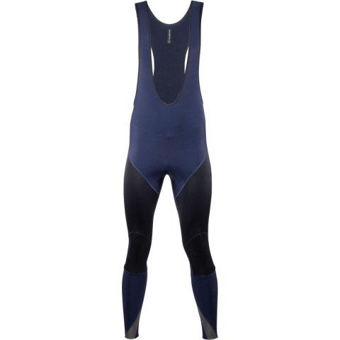 Nalini - Heren - Fietsbroek lang met Bretels - Winter Fietsbroek met Zeem - Thermo Wielrenbroek - Blauw - ROAD WIND BIB TIGHT - XL