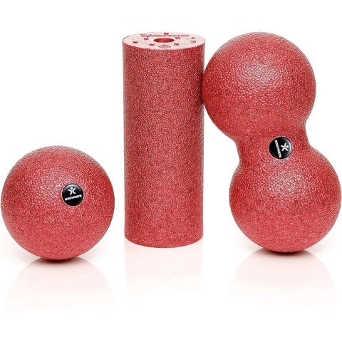 Set Mini Dashboardrol 15 x 6 cm (L x D) Bal 8 cm (Diameter) en Duo Bal 8 cm (Diameter) in set, rood