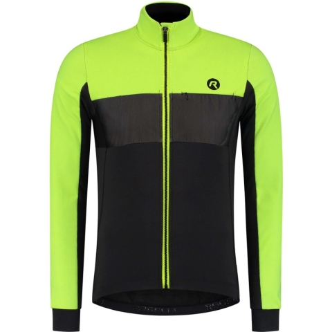 Rogelli Attq Fietsjack Winter - Heren - Zwart, Fluor-Geel - Maat M
