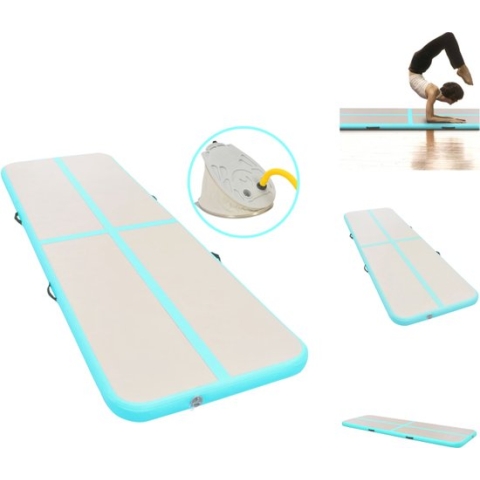 vidaXL Opblaasbare sportmat - 700 x 100 x 10 cm - Sterk en duurzaam - Yogamat