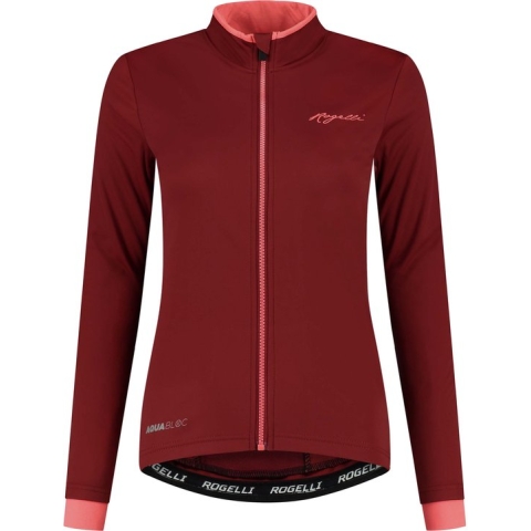 Rogelli Essential Winterjack - Dames - Fietsjack - Bordeaux/Coral - Maat S