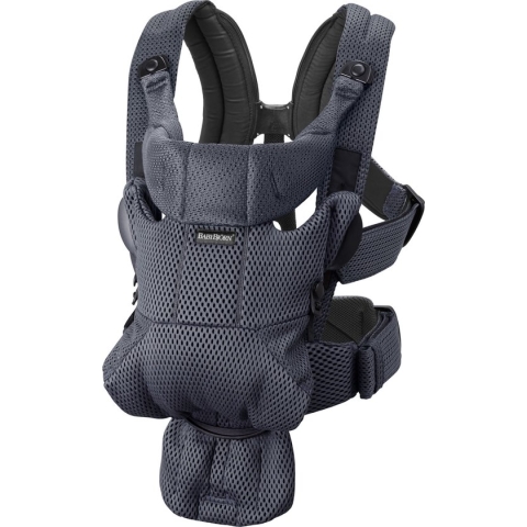 BabyBjörn Draagzak Move - 3D Mesh - Antraciet - Buikdrager – Ergonomisch – Extra lendesteun - Ademend