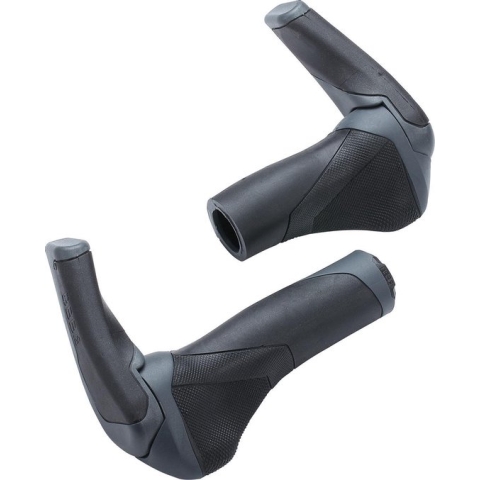 BBB Cycling Handvatten ErgoStyleSet Stuurgrips en Bar-ends geschikt voor Draaiversneller BHG-88 - Zwart/Grijs - 92 Mm/133 Mm