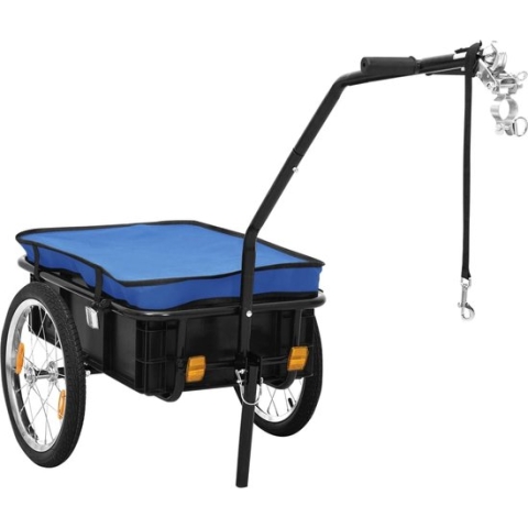 The Living Store Fietskar en Trekwagen - Transportkar met Grote Capaciteit - 155 x 60 x 83 cm - 50 kg en 70 L