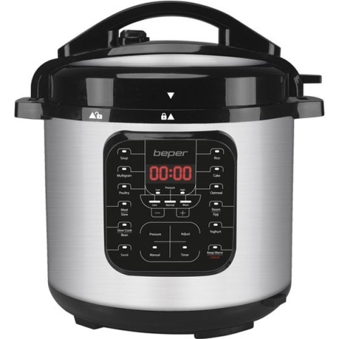 Beper P101COS001 - multifunctionele snelkookpan met 15 programma's - RVS