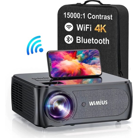 K7 5G Wifi Bluetooth Projector-Mini Beamer-Full Hd Inheemse 1080P -4K Kwaliteit- Scherm - Projector -500 Ansi 6D -Draagbaar en Heldere Beelden- Wit