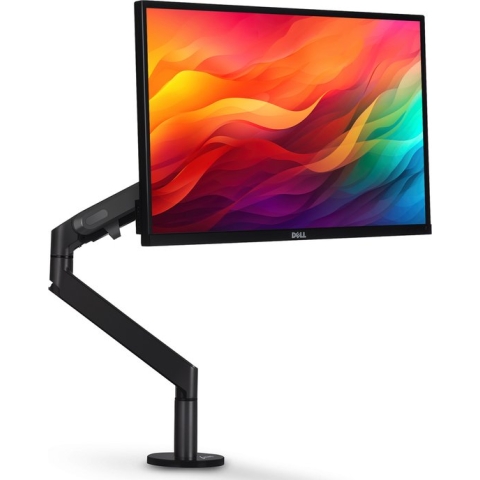 LEVANTU® Single Monitor Arm Donkergrijs - Monitorbeugel met Gasveer - Ultrawide monitor arm - Monitor beugel - Ergonomisch ontwerp