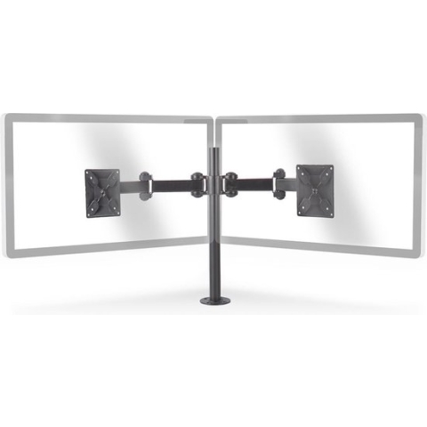 Nedis Monitorbeugel voor Bureaus - 2 Scherm(en) - 14-24 " - 75x75 / 100x100 - Draai- en Kantelbaar