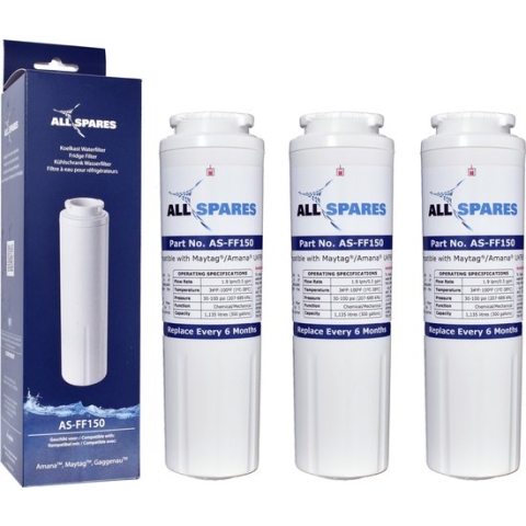 AllSpares Waterfilter (3x) geschikt voor Whirlpool UKF8001