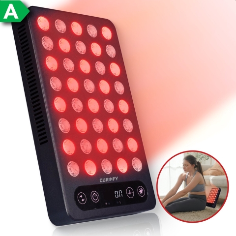 Curify® Infraroodlamp - Infraroodtherapie Lamp voor Spieren, Gewrichten en Humeur - 100% UV-blokkering - Collageen Lamp – Bevordert Bloedcirculatie– Fibromyalgie - Warmtelamp - Lichttherapie