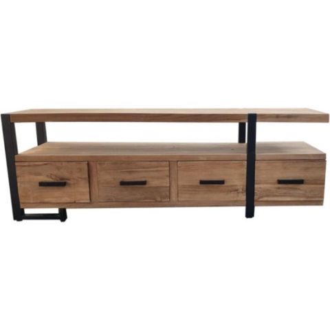 Tv-meubel Erna met 4 lades - Teak - 150 cm