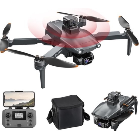 LUXWALLET Chopper X Dodge - 21.6KM/h Drone - WiFi GPS 1080P Full HD Drone – Laser Obstacle Avoidance - EIS Stabilisator - 1200 Meter Afstand + 2x Accu