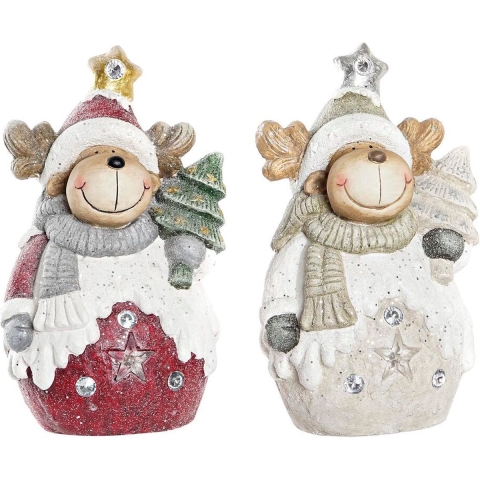Kerstversiering DKD Home Decor Rendier Magnesium (24 x 17 x 39 cm) (2 Stuks)