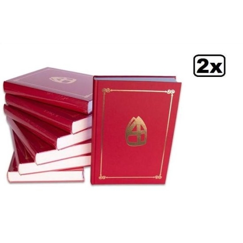 2x Sinterklaas boek kruis /met 350 pagina's